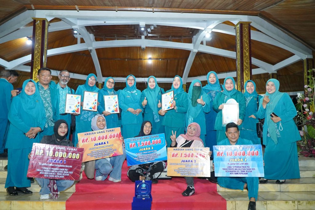 Sukses, TP PKK Kota Tidore Panen Juara di HKG ke 53 Tahun 2025