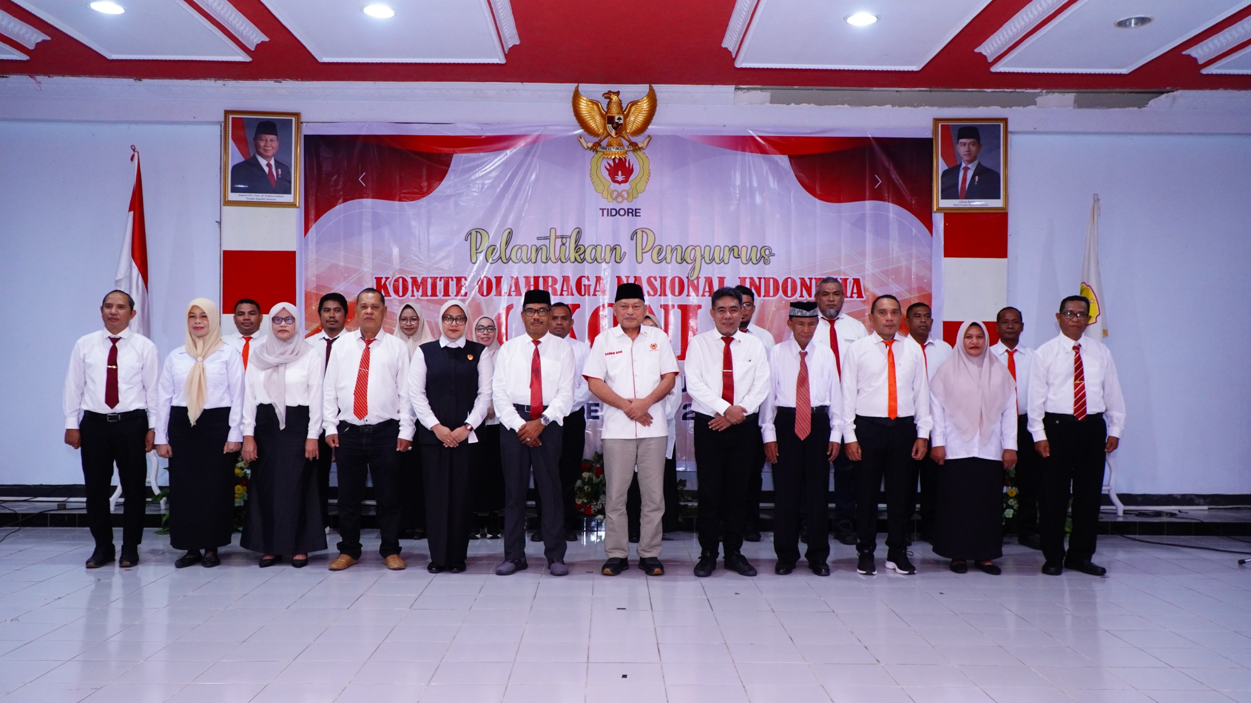 Pengukuhan Personalia Pengurus Komite Olahraga Nasional Indonesia Kota Tidore masa Bakti 2026-2030.