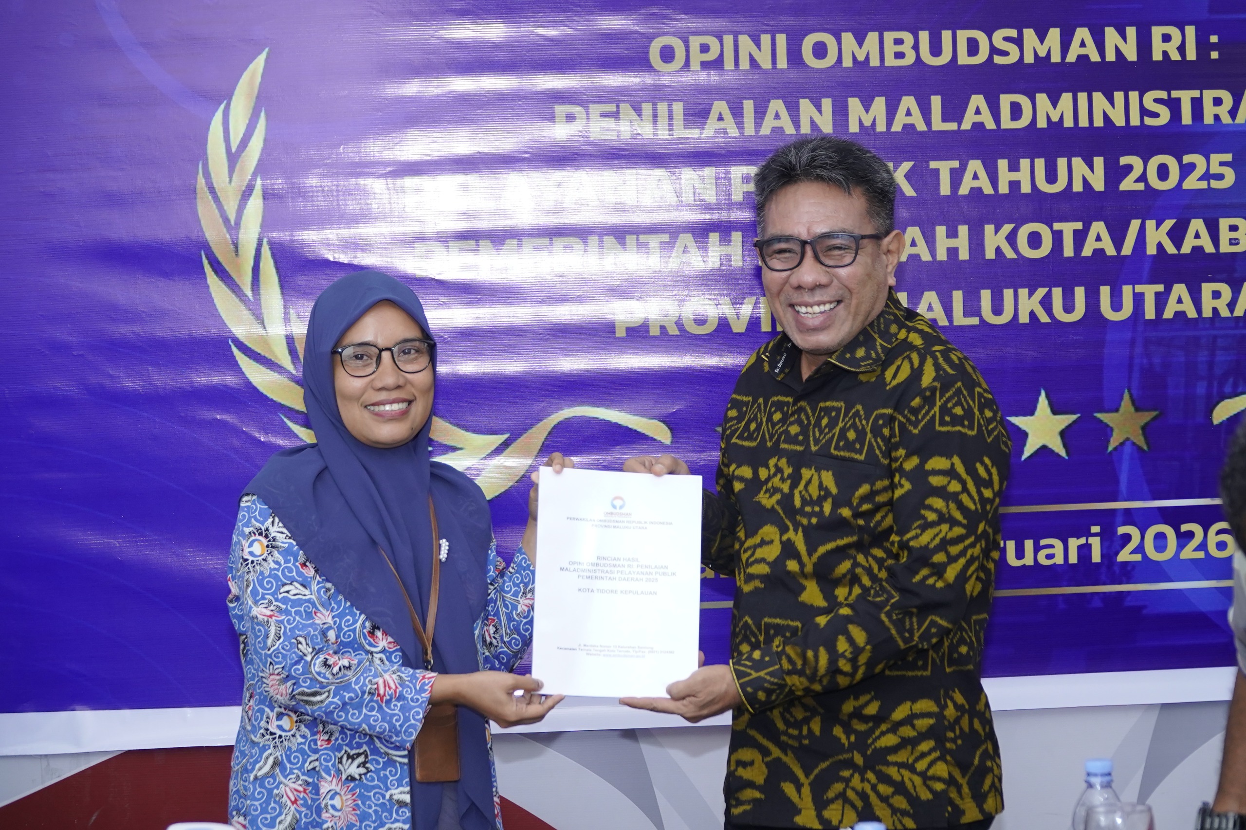 penyampaian Opini Ombudsman RI Penilaian Maladministrasi Pelayanan Publik Tahun 2025