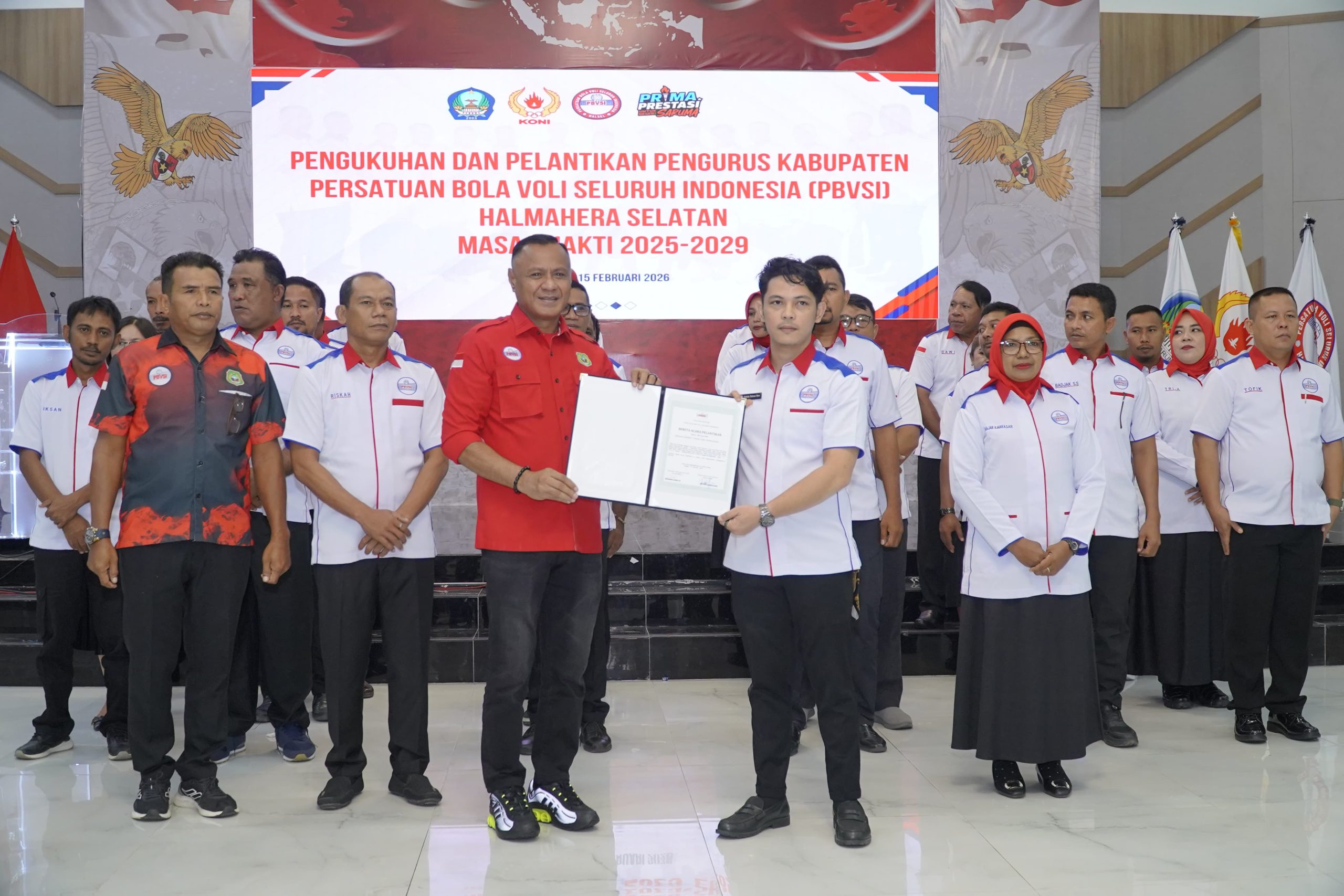 Acara Pelantikan Pengurus PBVSI Kabupaten Halmahera Selatan