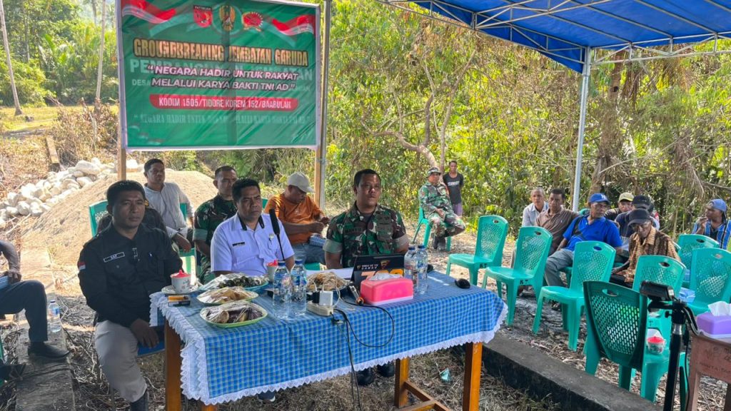 Pemkot dan Kodim 1505/Tidore Kompak Dukung Groundbreaking Pembangunan Jembatan Garuda Merah Putih di Desa Gita