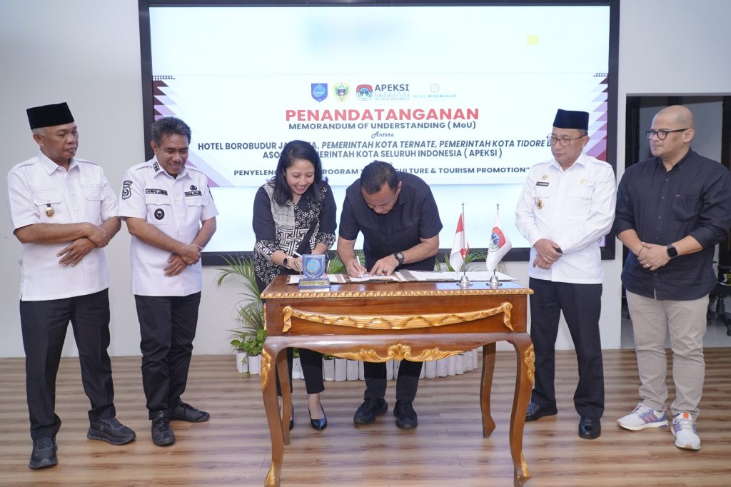 Promosi Pariwisata, Tidore Ternate Resmi Teken MoU dengan Hotel Borobudur dan APEKSI*