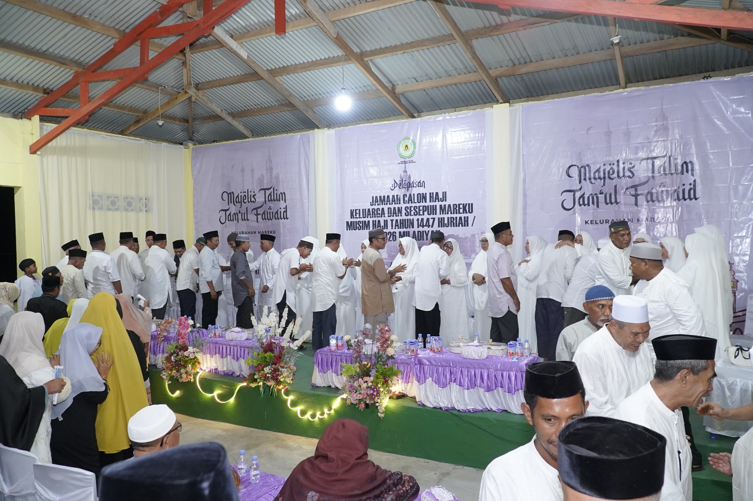 Jamaah haji keluarga dan sesepuh Mareku musim haji tahun 1447 hijriyah / 2026 miladiyah resmi dilepas