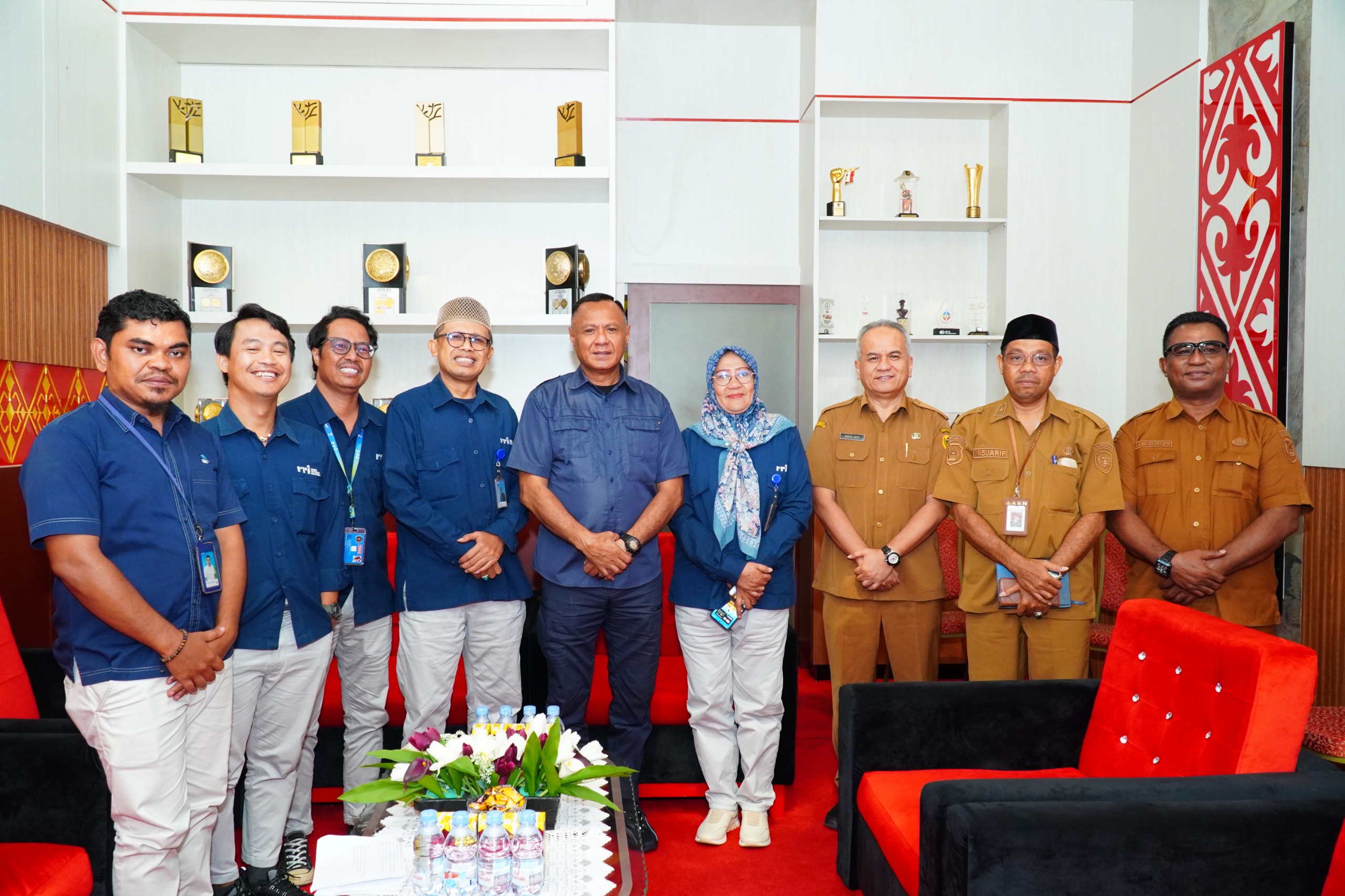 Audiensi dari Kepala Stasiun (Kepsta) Lembaga Penyiaran Publik Radio Republik Indonesia (LPP RRI) Ternate