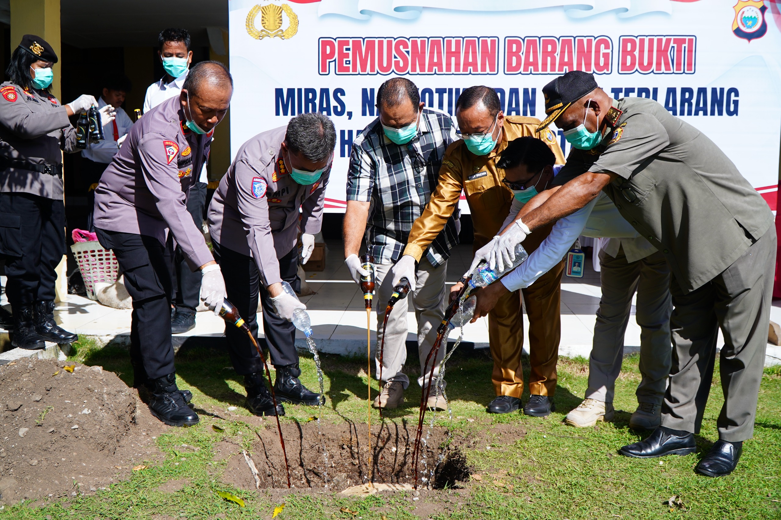 Pemusnahan Barang bukti Minuman Keras