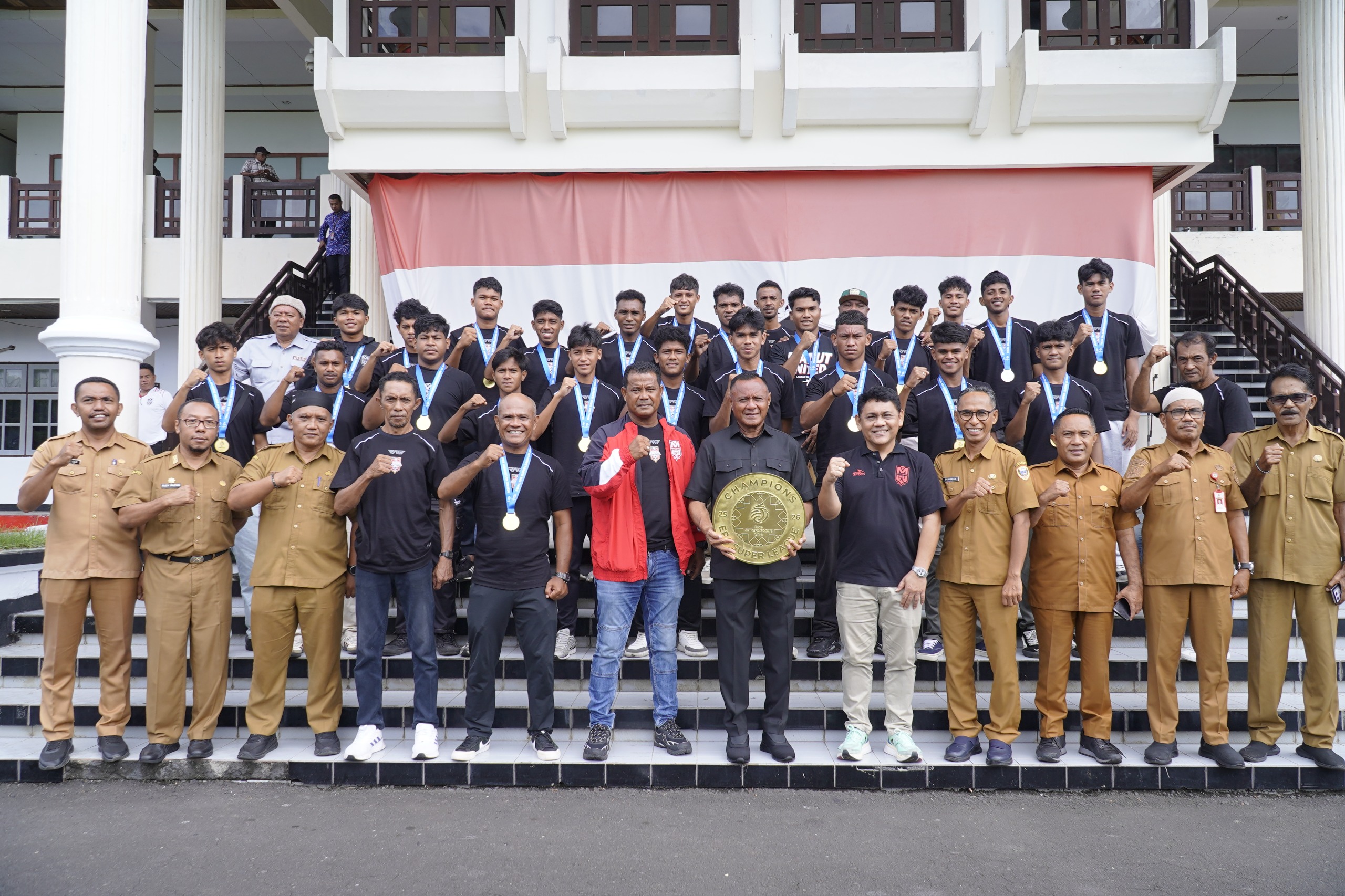 Wali Kota Tidore Kepulauan Muhammad Sinen mengapresiasi Para pemain Elite Pro Academy (EPA) Liga I Malut United